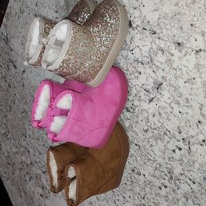 Cat & Jack Toddler Boots 3 Pair..5